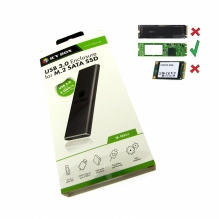 ICY BOX IB-183M2 Externes USB 3.0 Gehäuse für M.2 SSD schwarz