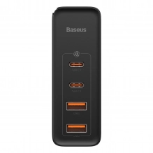 Baseus Schnellladegerät GaN2 Pro 100 W, PD Netzteil USB C mit GaN II Tech 4-Ports 2USB-C + 2USB-A schwarz