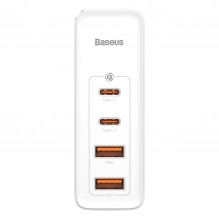 Baseus Schnellladegerät GaN2 Pro 100 W, PD Netzteil USB C mit GaN II Tech 4-Ports 2USB-C + 2USB-A weiss