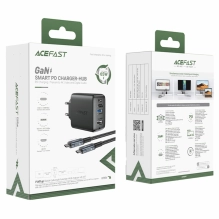 ACEFAST GaN 65W USB C Ladegerät mit 4K HD Ausgang USB-C Netzteil 2-Port PD Schnellladegerät mit 100W Type C Kabel