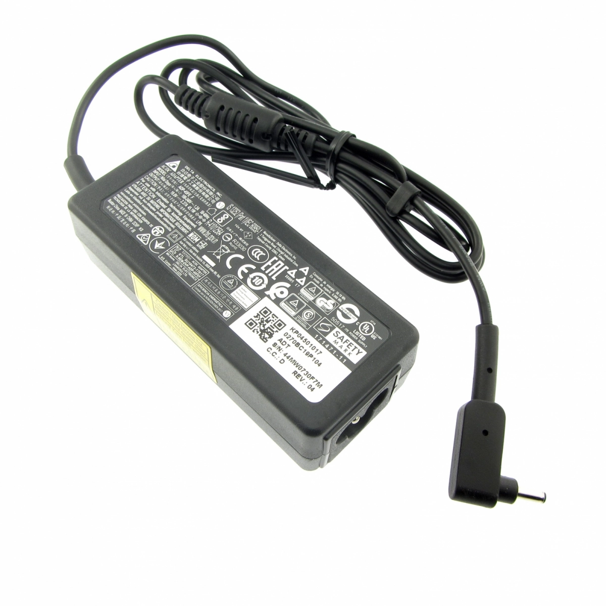 Original Acer Netzteil, AC Adapter black 19V, 2,37A, 45W mit Netzkabel Aspire Switch Alpha 12 SA5-271 Serie