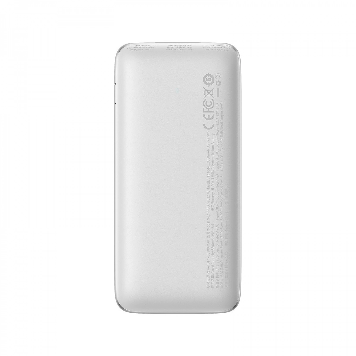 Baseus Bipow Pro Powerbank 10000mAh 22.5W USB A USB C Port + USB-Kabel 3A 0.3m weiß (PPBD040002)