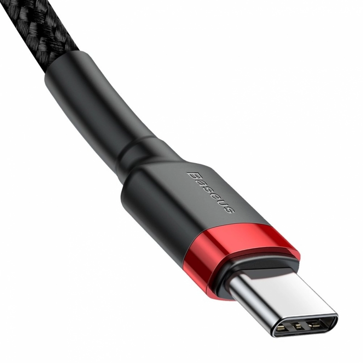 Baseus Cafule Ladekabel aus Nylon USB-C PD 2.0 60W 20V 3A QC3.0 1M Schwarz-Rot