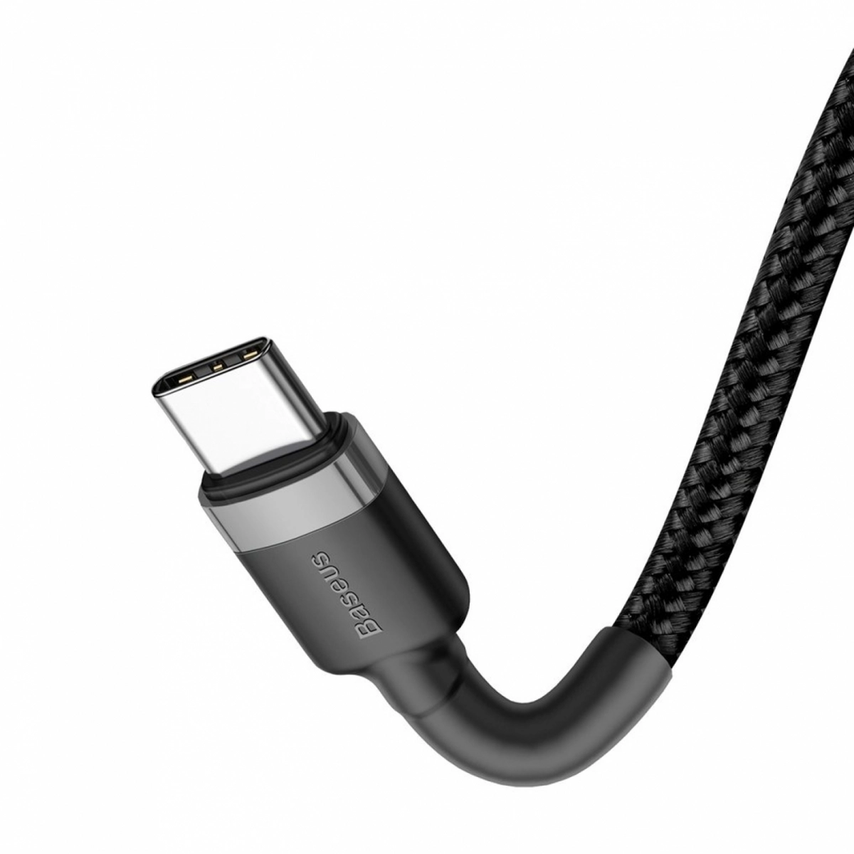 Baseus Cafule Ladekabel aus Nylon USB-C PD 2.0 60W 20V 3A QC3.0 1M Schwarz-Grau