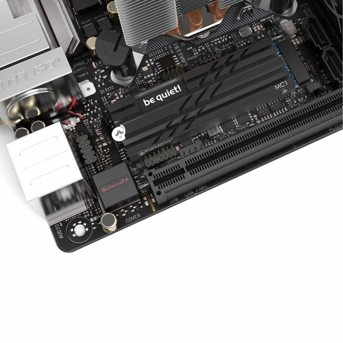 be quiet! MC1 M.2 SSD Kühler Kühlkörper mit integrierter Heatpipe 2280 Module (BZ002) Sony PS5 passend