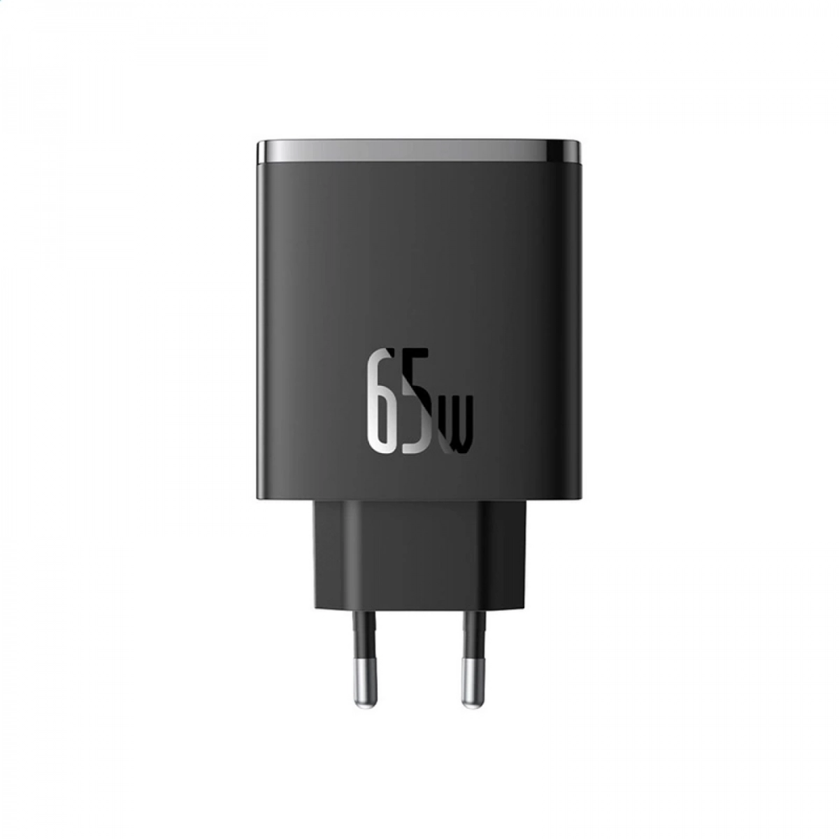 Baseus USB C GaN Ladegerät 65W USB-C Netzteil 3-Port PD Ladegerät mit PPS, Schnellladegerät schwarz