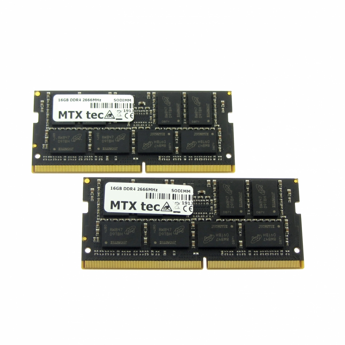 MTXtec 32GB Kit 2x16GB Notebook Arbeitsspeicher SODIMM DDR4 PC4-21300 2666MHz 260pin