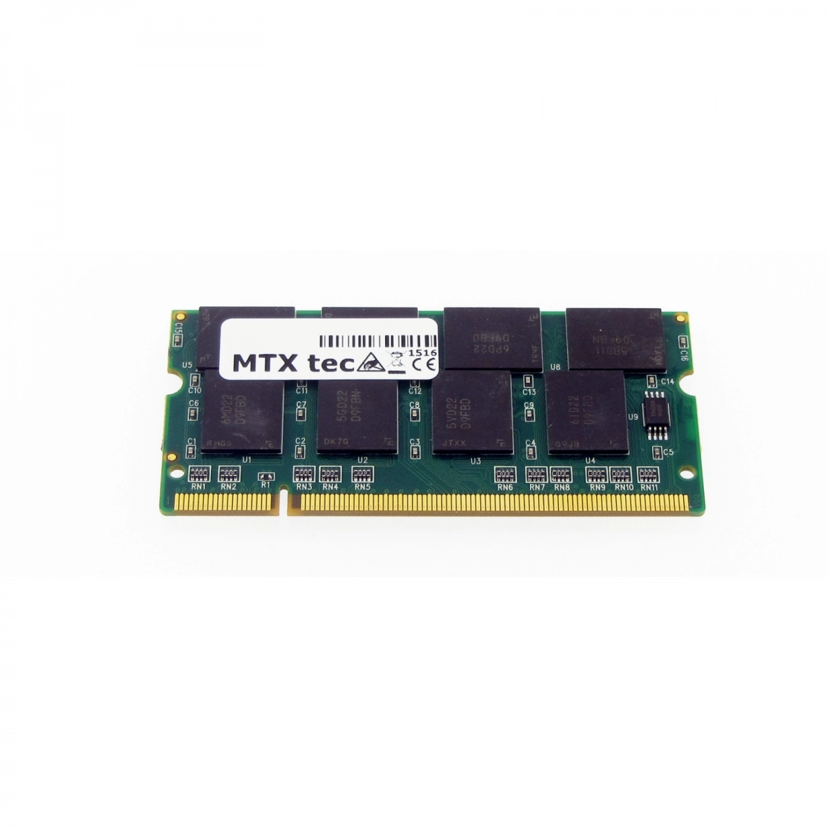 MTXtec 512MB Notebook RAM-Speicher SODIMM DDR1 PC3200, 400MHz 200 pin