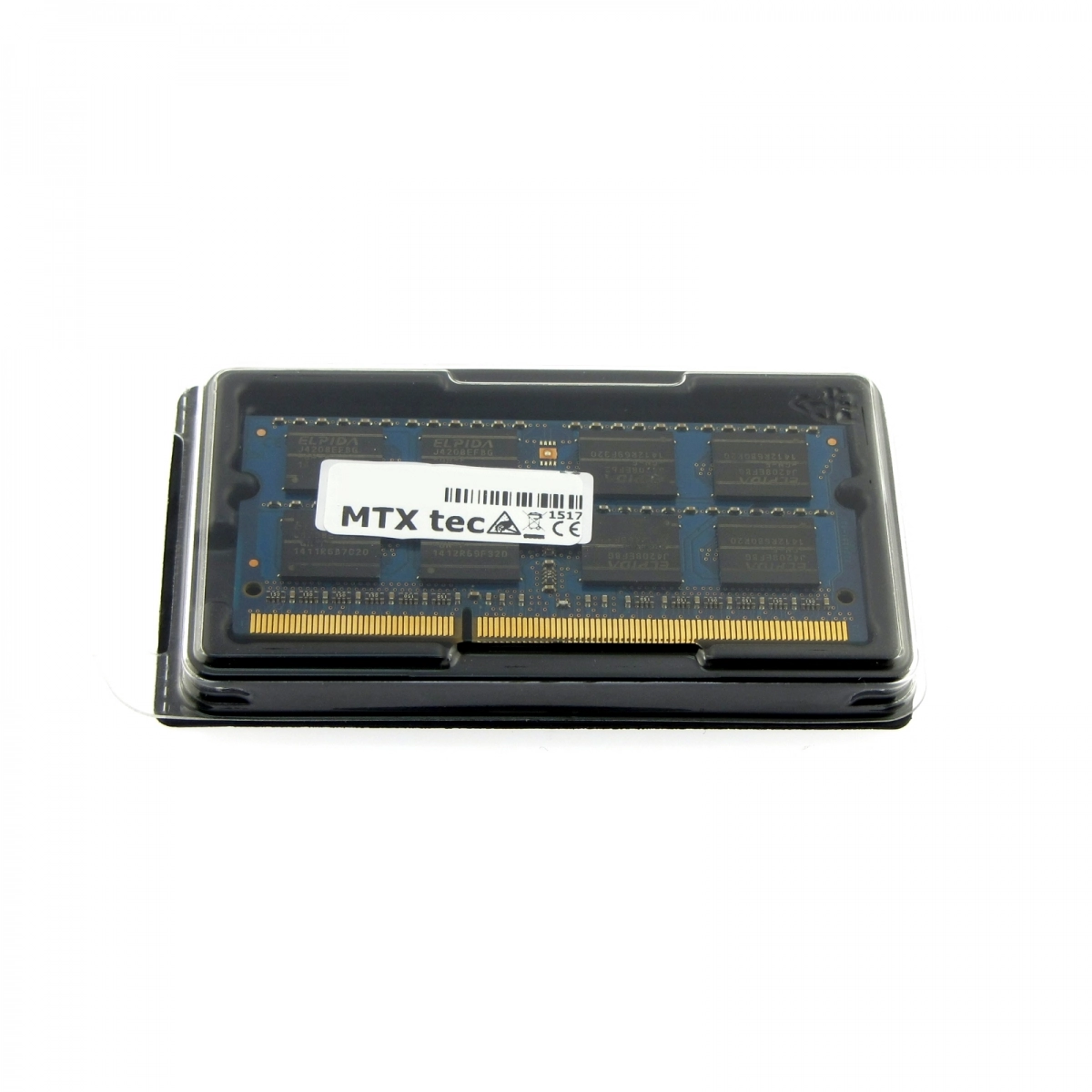 MTXtec 8GB, 8192MB Notebook Arbeitsspeicher SODIMM DDR3 PC3-12800, 1600MHz, 204 Pin, 1.35V RAM Laptop-Speicher