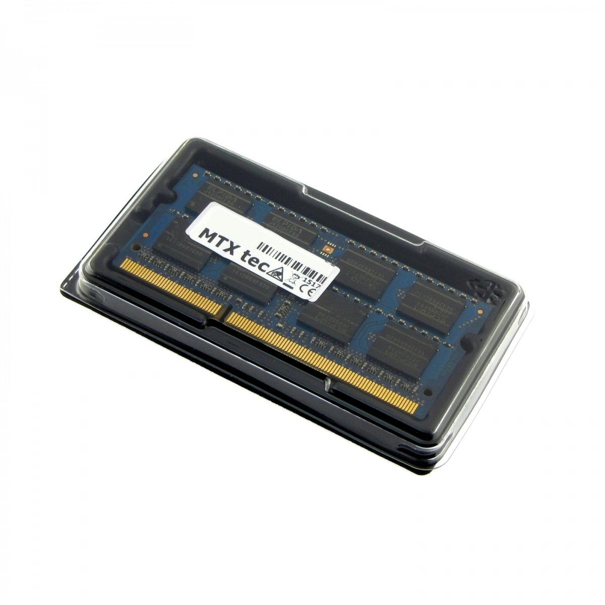 MTXtec 8GB, 8192MB Notebook Arbeitsspeicher SODIMM DDR3 PC3-12800, 1600MHz, 204 Pin, 1.35V RAM Laptop-Speicher