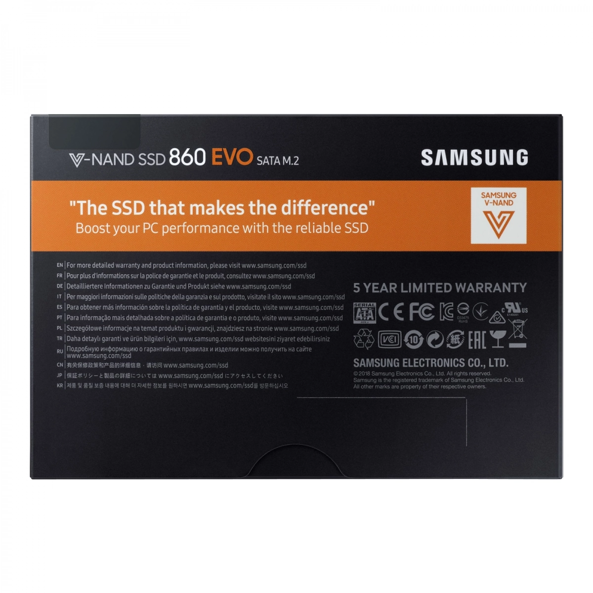 Samsung 860 EVO 500 GB SSD M.2 SATA 2280 M.2 SATA 6 GB/s (MZ-N6E500BW)