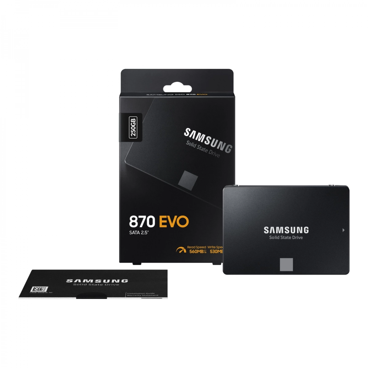 Samsung 870 EVO 250 GB, SSD SATA 6 GB/s, 2.5 Zoll (MZ-77E250B/EU)