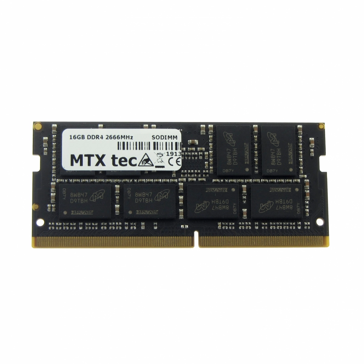 MTXtec 16GB Notebook RAM-Speicher SODIMM DDR4 PC4-21300, 2666MHz 260 pin CL19