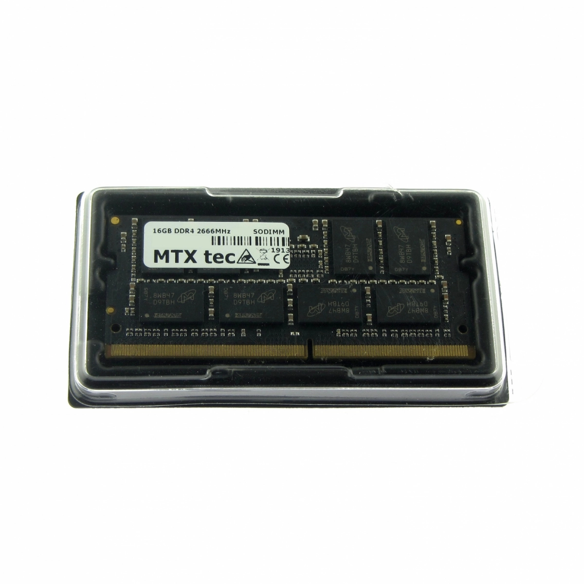 MTXtec 16GB Notebook RAM-Speicher SODIMM DDR4 PC4-21300, 2666MHz 260 pin CL19