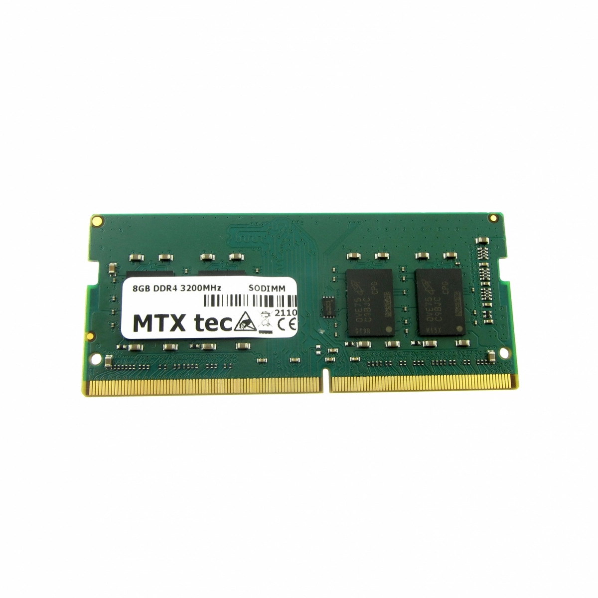 MTXtec 8GB Notebook RAM-Speicher SODIMM DDR4 PC4-25600, 3200MHz 260 pin CL22