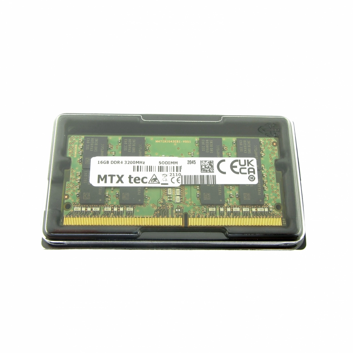 MTXtec 16GB DDR4-3200MHz PC4-25600 2Rx8 1024Mx8 16Chip 260pin CL22 1.2V SODIMM