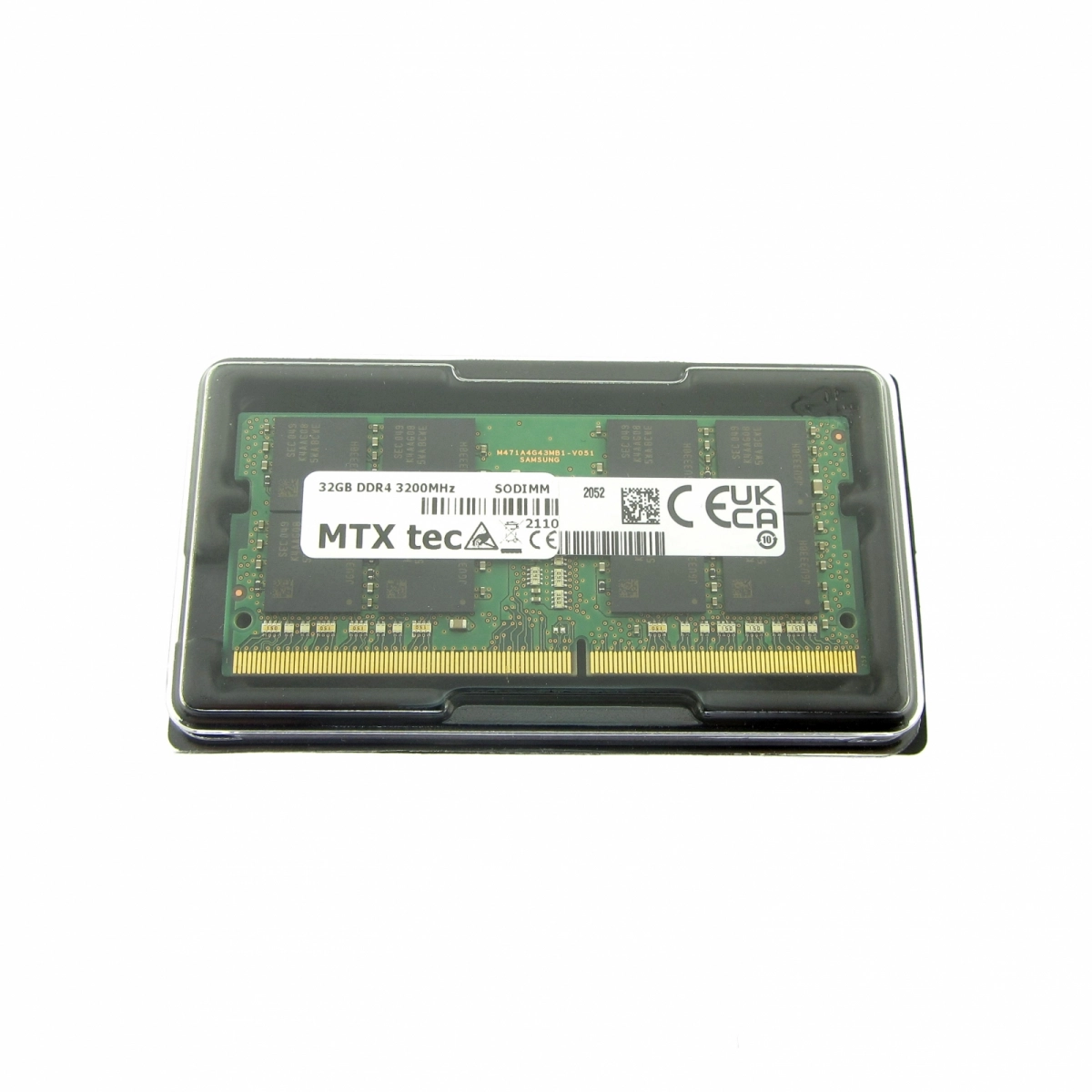 MTXtec 32GB Notebook RAM-Speicher SODIMM DDR4 PC4-25600, 3200MHz 260 pin CL21