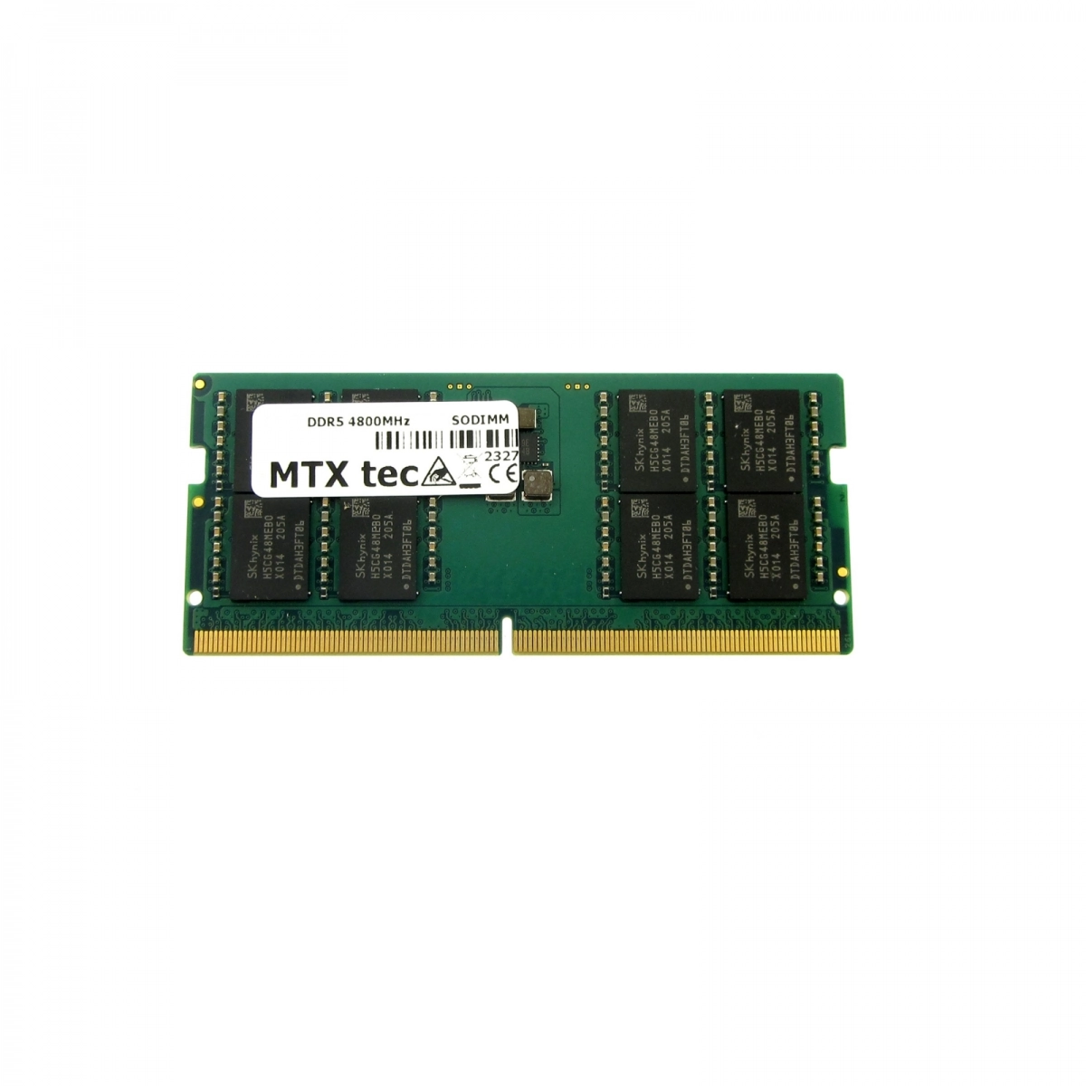 MTXtec 16GB Notebook RAM-Speicher DDR5-4800MHz PC5-38400 1Rx8 2Gx8 8Chip 262pin CL40 1.1V SODIMM
