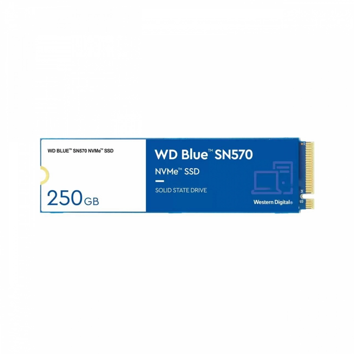 WD Blue SN570 250GB NVMe SSD Fast PCIe 3.0 x4 (WDS250G3B0C)