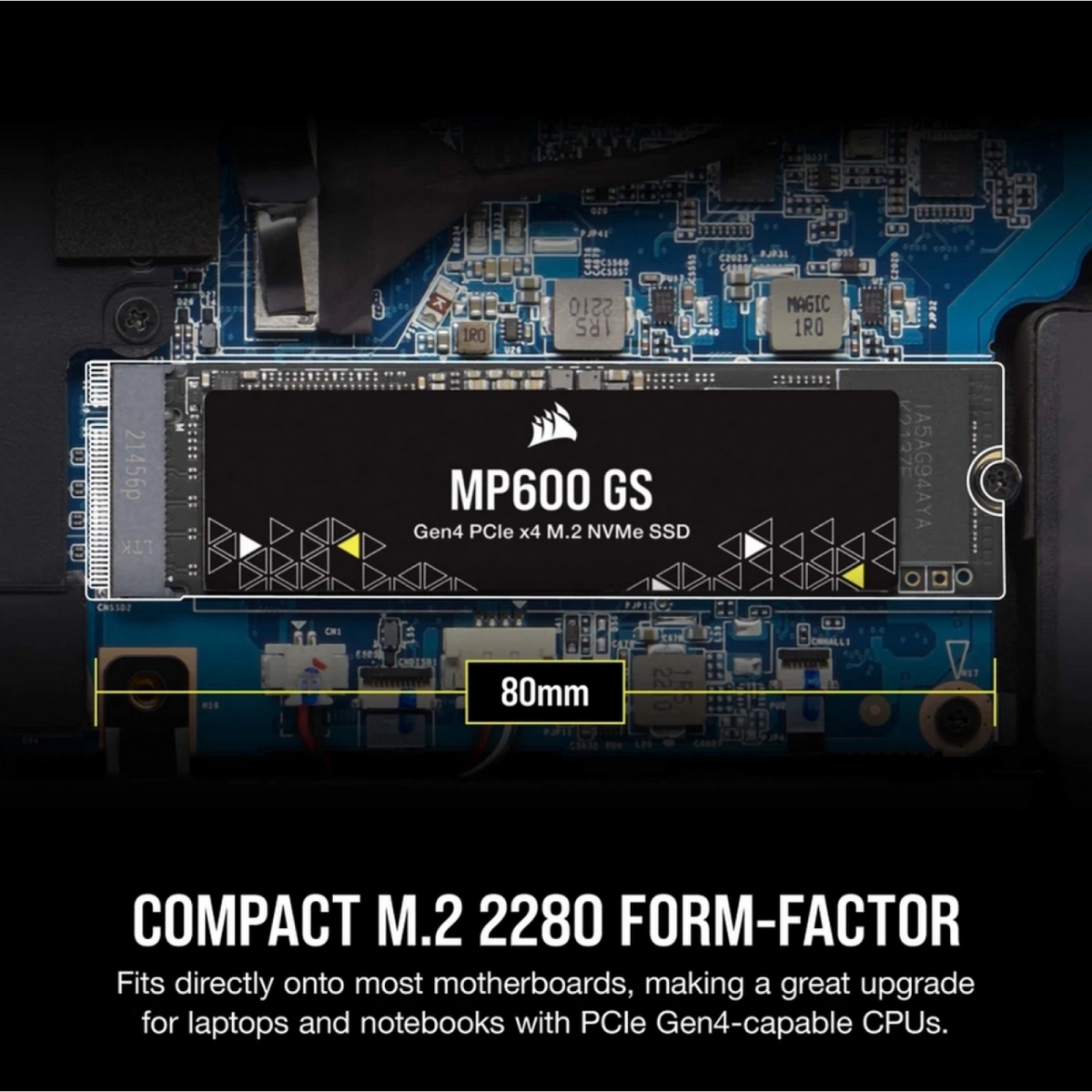 Corsair MP600 GS 500 GB PCIe 4.0 Gen 4 x4 NVMe M.2-SSD CSSD-F0500GBMP600GS