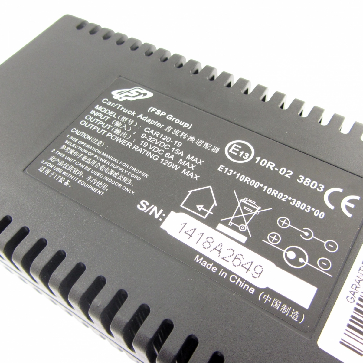 PKW-Adapter, 19V, 6.3A für FUJITSU LifeBook S762