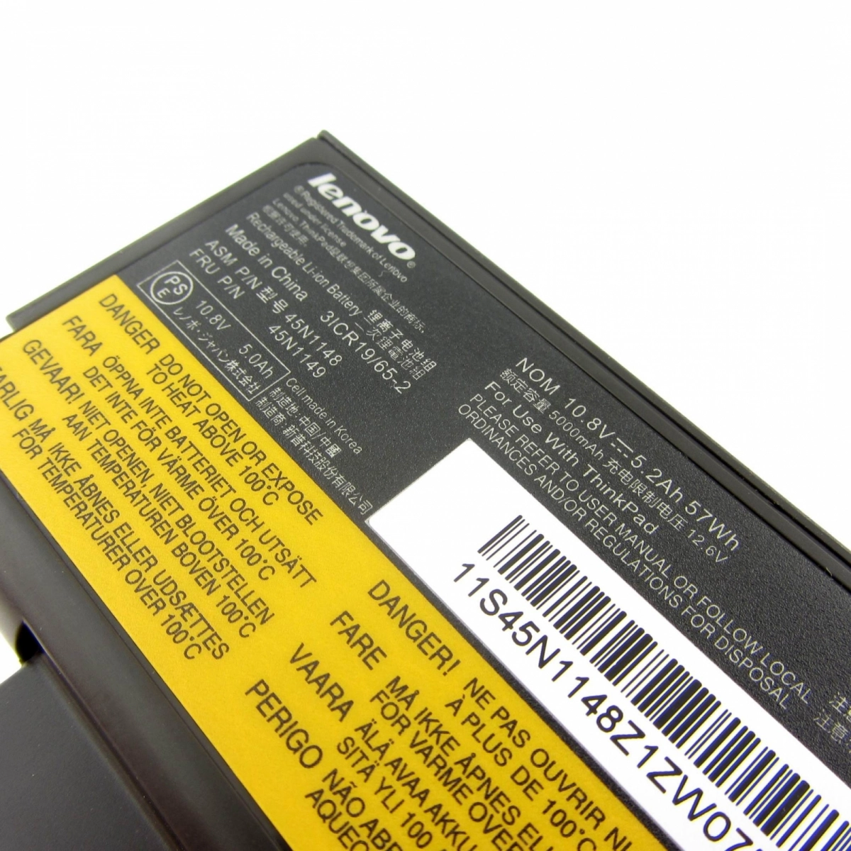 Original Akku für LENOVO Battery 57+, 6 Zellen, LiIon, 10.8V, 5200mAh
