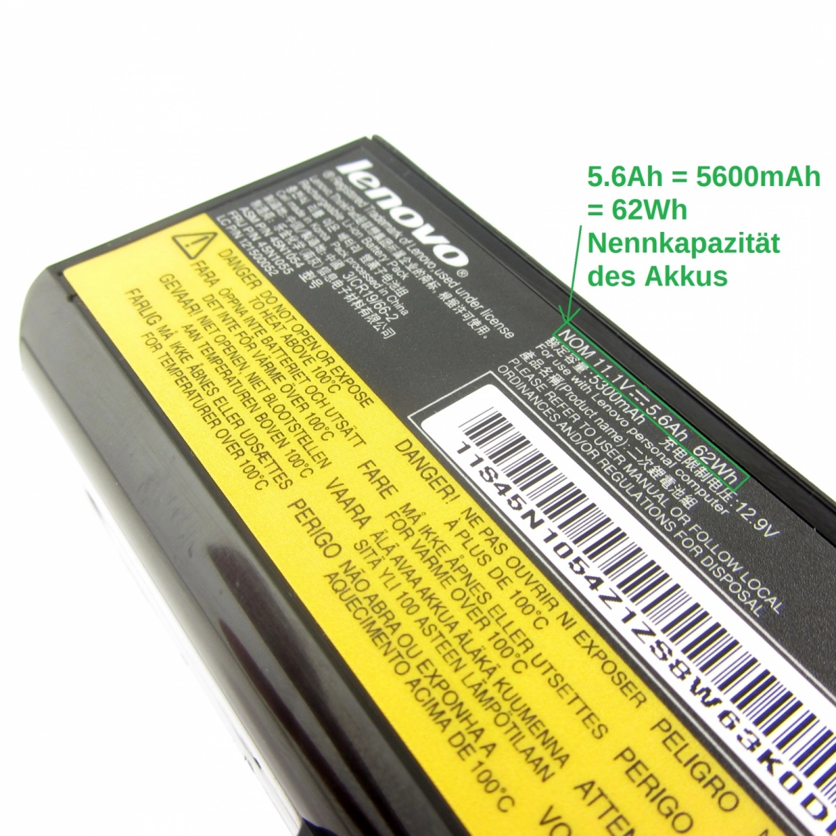 Original Akku für LENOVO Battery 75+, LiIon, 10.8V, 5600mAh